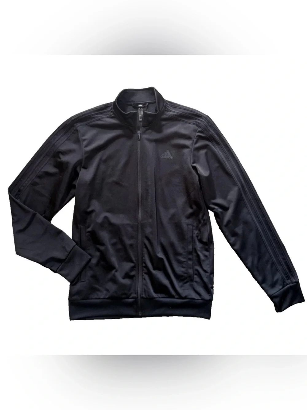 Adidas Men 3 Stripes Full Zip Track Jacket Black Size 2XL